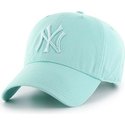 cappellino-visiera-curva-verde-con-logo-verde-chiarochiaro-di-new-york-yankees-mlb-clean-up-di-47-brand