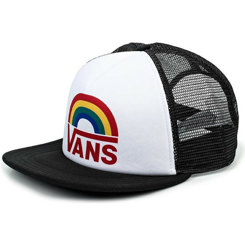 cappellino-trucker-bianco-lawn-party-rainbow-di-vans