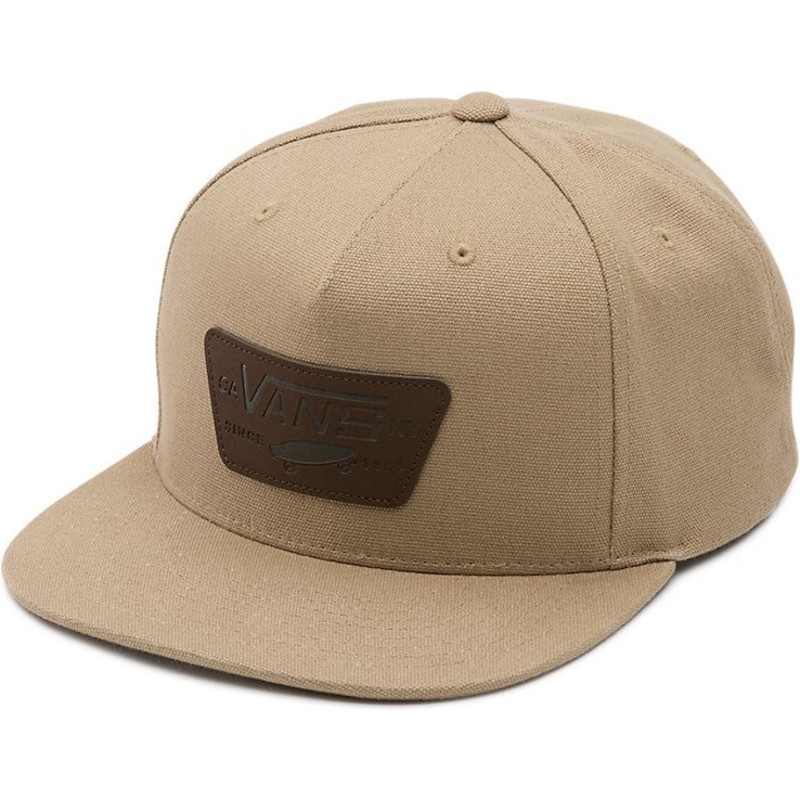 Cappellino visiera piatta marrone snapback Full Patch di Vans x Starter:  Caphunters.it