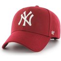 cappellino-visiera-curva-rojo-scurosnapback-di-new-york-yankees-mlb-mvp-di-47-brand