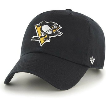 Cappellino visiera curva nero di Pittsburgh Penguins NHL Clean Up di 47 Brand