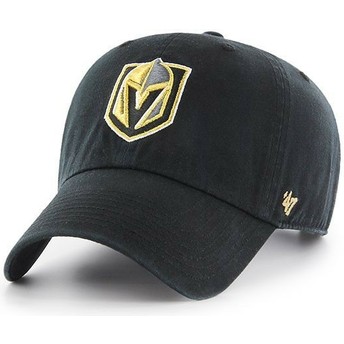 Cappellino visiera curva nero di Vegas Golden Knights NHL Clean Up di 47 Brand
