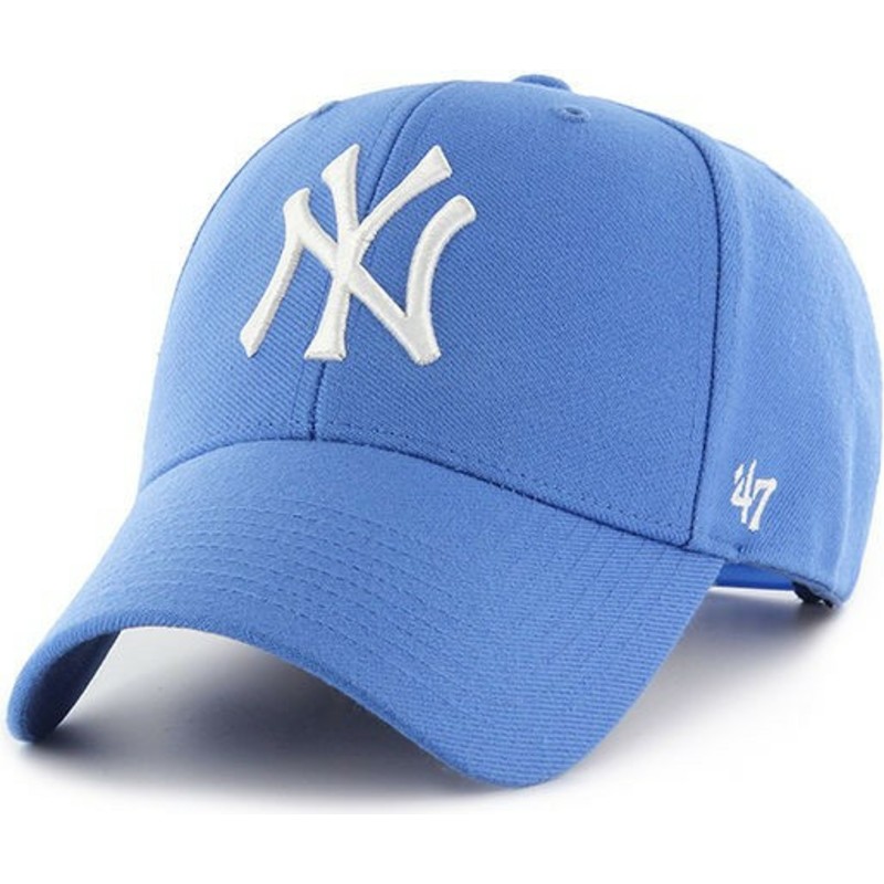 cappellino-visiera-curva-blu-raz-snapback-di-new-york-yankees-mlb-mvp-di-47-brand