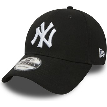 Cappellino visiera curva nero regolabile 9FORTY Essential di New York Yankees MLB di New Era