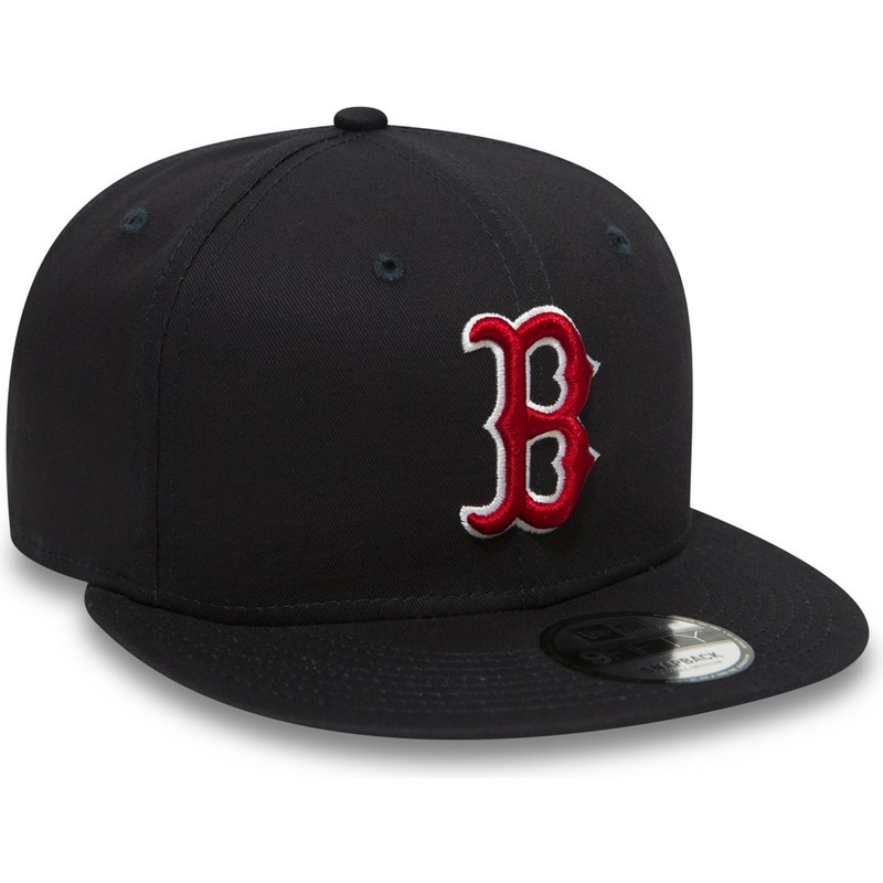 cappellino-visiera-piatta-blu-marino-regolabile-9fifty-essential-di-boston-red-sox-mlb-di-new-era