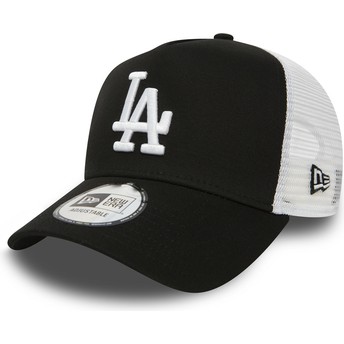 Cappellino trucker nero Clean A Frame di Los Angeles Dodgers MLB di New Era