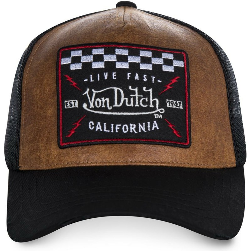 cappellino-trucker-marrone-e-nero-grl2-di-von-dutch