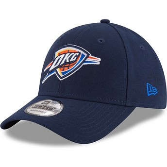 Cappellino visiera curva blu marino regolabile 9FORTY The League di Oklahoma City Thunder NBA di New Era