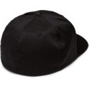 cappellino-visiera-curva-nero-aderente-con-logo-rosso-full-stone-xfit-cabernet-di-volcom