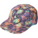 cappellino-visiera-piatta-multicolore-viola-regolabile-chill-camper-black-di-volcom