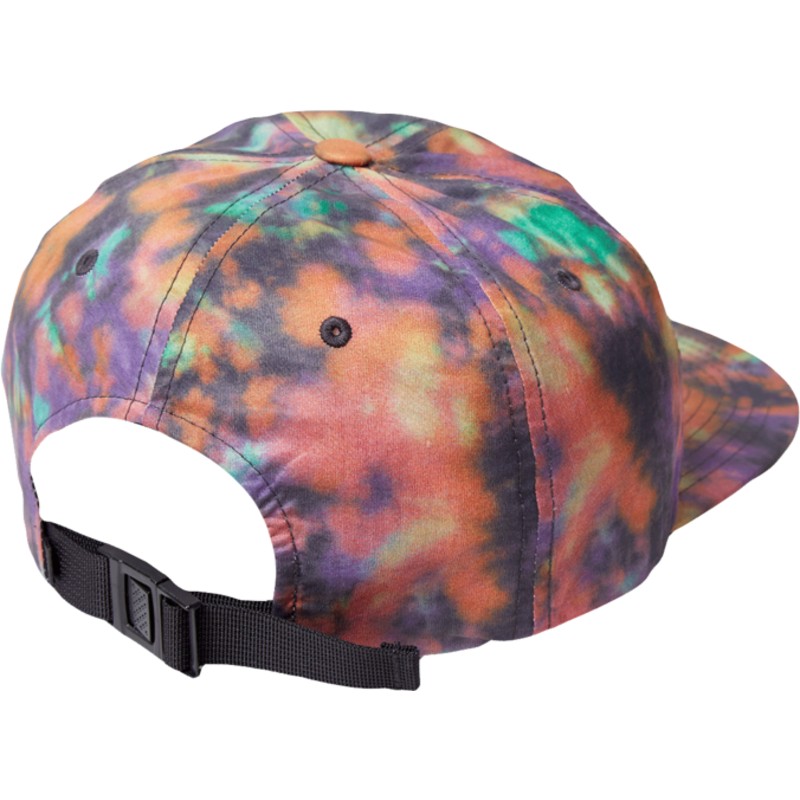 cappellino-visiera-piatta-multicolore-viola-regolabile-chill-camper-black-di-volcom