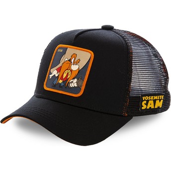 Cappellino trucker nero Yosemite Sam SAM1 Looney Tunes di Capslab