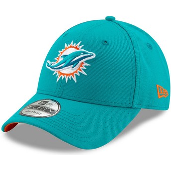 Cappellino visiera curva blu regolabile 9FORTY The League di Miami Dolphins NFL di New Era