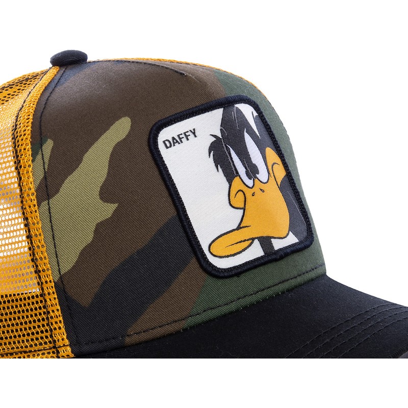 Capslab Berretto Snapback Looney Tunes – Bugs Bunny E Daffy Duck – Nero/Grigio Con Visiera Marrone, Regolabile, Taglia Unica Adulto