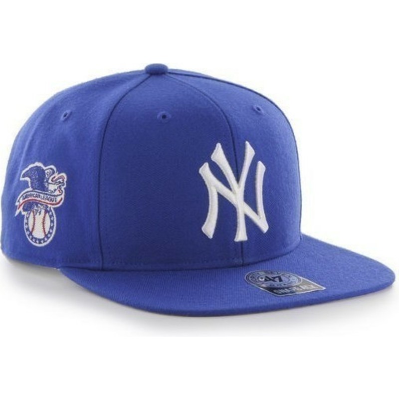 cappellino-visiera-piatta-blu-snapback-di-new-york-yankees-mlb-sure-shot-di-47-brand