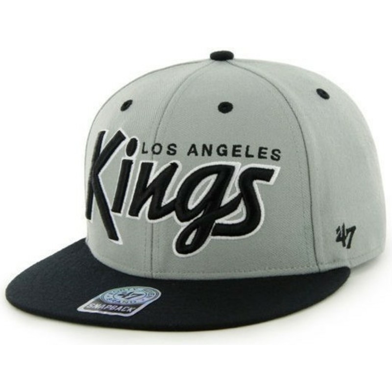 cappellino-visiera-piatta-grigio-snapback-con-logo-lettere-di-los-angeles-kings-nhl-di-47-brand