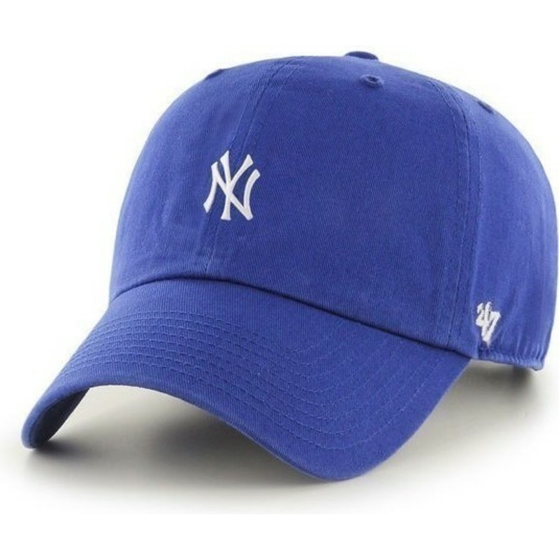 cappellino-visiera-curva-blu-di-new-york-yankees-mlb-clean-up-di-47-brand
