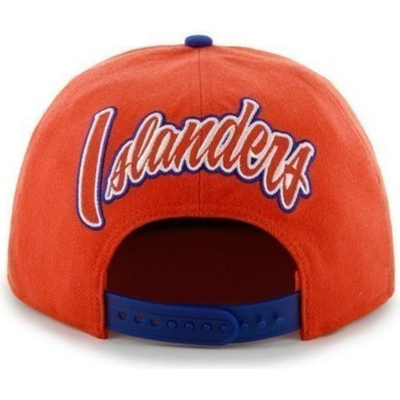 cappellino-visiera-piatta-arancione-e-blu-snapback-di-new-york-islanders-nhl-di-47-brand