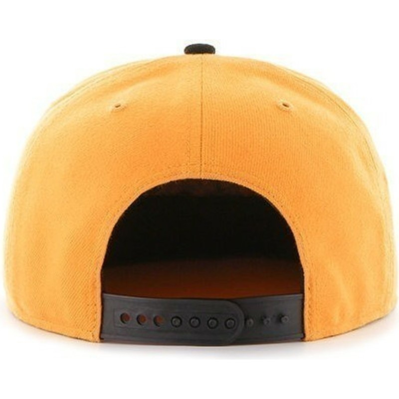 cappellino-visiera-piatta-giallo-snapback-tinta-unita-con-logo-leteral-di-mlb-pittsburgh-pirates-di-47-brand