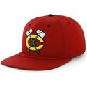 cappellino-visiera-piatta-rosso-snapback-tinta-unita-di-nhl-chicago-blackhawks-di-47-brand