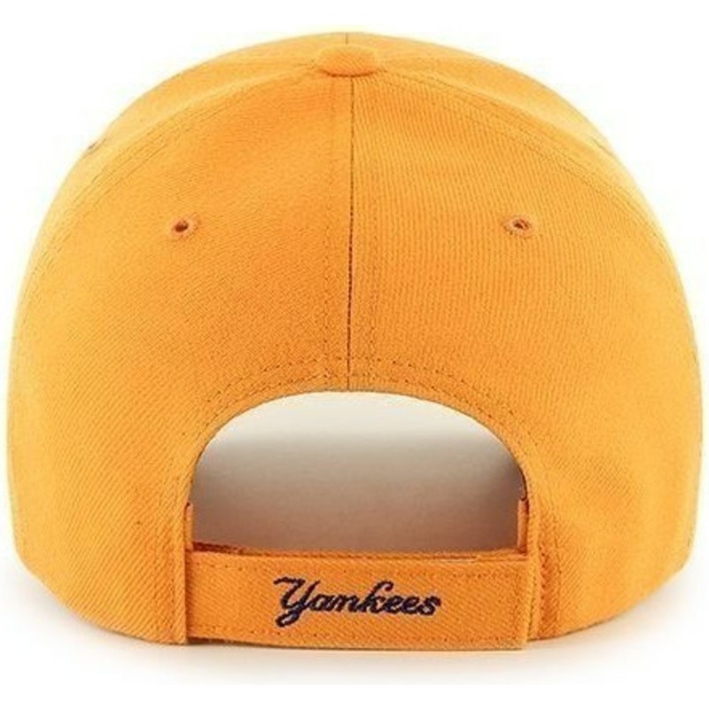 cappellino-visiera-curva-giallo-tinta-unita-di-mlb-new-york-yankees-di-47-brand