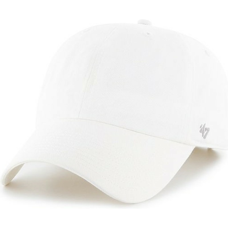 cappellino-visiera-curva-bianco-tinta-unita-di-47-brand